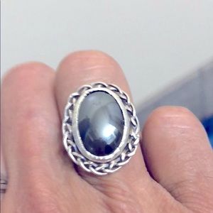 Sterling Silver Hematite Ring